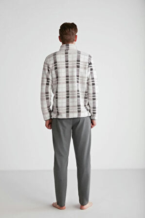 U.S. POLO ASSN. - Erkek Gri Polarlı Pijama Takımı 024K.1.Z8.E.7TA.5GR4.P