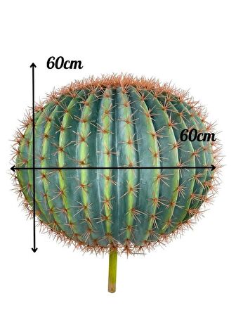 Yapay Çiçek Echinocactus Grusonii Altın Fıçı Kaktüs  60*60cm Cactüs  sk4012
