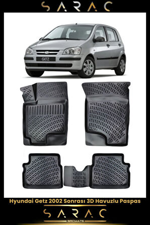 Hyundai Getz 2019 Model Araca Özel 3d Havuzlu Paspas