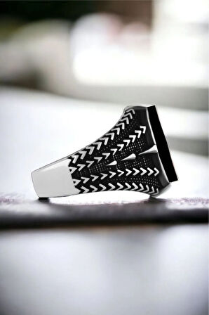 Erkek Gümüş Yüzü - 925 Ayar Kaplangözü Taşlı Erkek Gümüş Yüzük