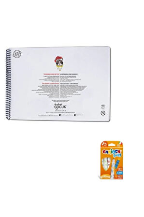 -tükenmez Resim Defteri-2 - 25x35cm & Carioca 6 Lı Baby
