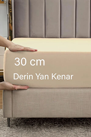 | Ranforce | Pamuklu Tek / Çift Kişilik Bej Lastikli Çarşaf | 14 Renk | Fıtted |