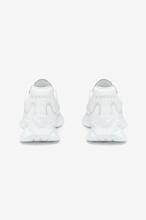 Erkek Kabartmalı Logolu Deri Sneakers - Beyaz | 41