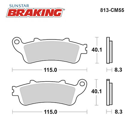 SİNTERLİ FREN BALATASI / KAWASAKI / VULCAN S / 650cc / ÖN  / 2015-2016-2017-2018-2019-2020-2021-2022