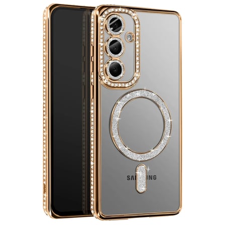 Samsung Galaxy A37 5G Joke Simli Magneticsafe Kılıf - Gold