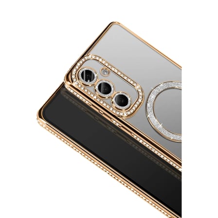 Samsung Galaxy A37 5G Joke Simli Magneticsafe Kılıf - Gold