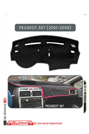 Peugeot 307 (2001-2008) Torpido Koruma  Halısı -  Gri Kenar