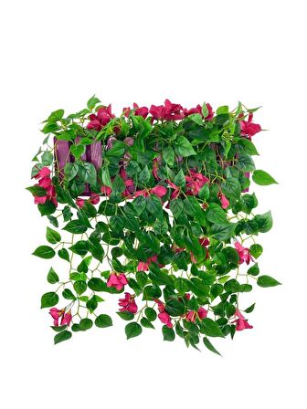 Yapay Çiçek Fuşya Begonvil li Mor Çit Balkon Saksısı 55*35cm 70cm Sarkar
