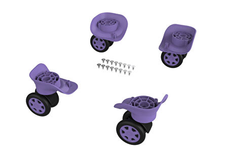 Keo-Plus ABS Valiz Tekerleği Çift Teker Lila Renk