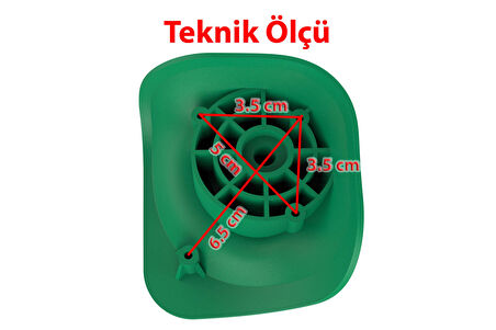 Keo-Plus ABS Valiz Tekerleği Çift Teker Lila Renk