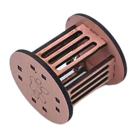 celik avm®  Mini Silindir Eğlenceli Renkli Sağlam Küçük Pati İzi Şekilli Kedi Oyuncağı