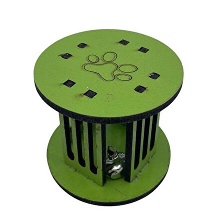 celik avm®  Mini Silindir Eğlenceli Renkli Sağlam Küçük Pati İzi Şekilli Kedi Oyuncağı