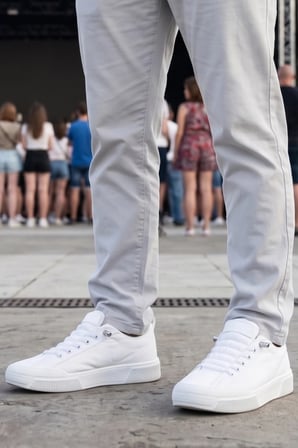 CityComfort – Beyaz Kapitone Dokulu Modern Unısex Sneaker