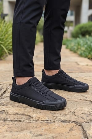 CityComfort – Kömür Kapitone Dokulu Modern Unısex Sneaker