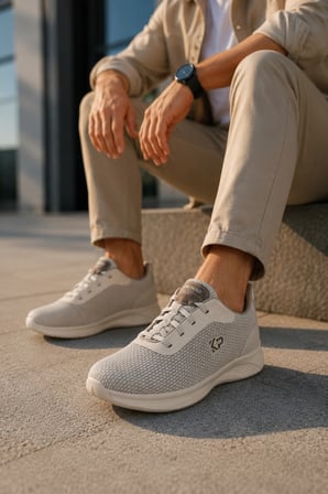 Aurelio Kıng Paolo Günlük Bej Yürüyüş Ayakkabısı Hafif Nefes Alabilen Bağcıklı Rahat Sneaker
