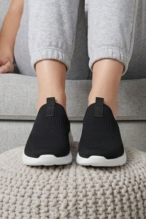 Urban-Flex Esnek Tabanlı Ultra Hafif Ortopedik Medikal Hulluks Topukdikeni Kadın Siyah Yürüyüş Terliği