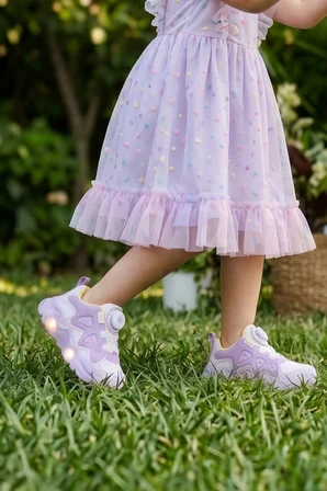 Twinkle Mekanizmalı Işıklı Kız Çocuk Lila Spor Ayakkabı