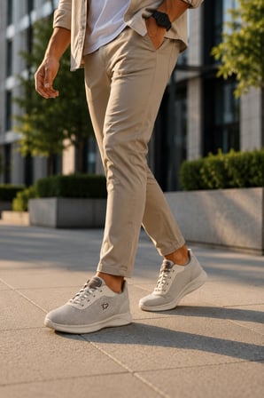 Aurelio Kıng Paolo Günlük Bej Yürüyüş Ayakkabısı Hafif Nefes Alabilen Bağcıklı Rahat Sneaker