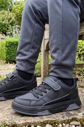 Urban Ranger: Şehir-Okul Kaşifi Cırtlı Siyah Unısex Sneaker