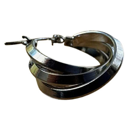 Uretti - İREM 3914 Üçlü Sarmal Çelik Halka Küpe