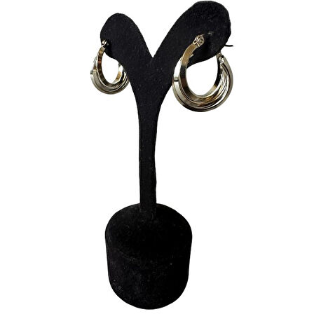 Uretti - İREM 3914 Üçlü Sarmal Çelik Halka Küpe