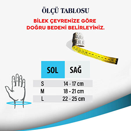 Vizor -  Baş Parmak Destekli Bağcıklı El Bilek Ateli CODE 21-B SAĞ BİLEK
