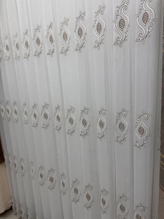 NİVEMESHOME ROYAL 4380 VİZON 1/2,5 PİLELİ BAMBU TÜL PERDE