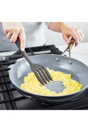  GreenPan Silikon Çatal Gri | Platinum Silicone | BPA İçermez | 200°C Isıya Dayanıklı |