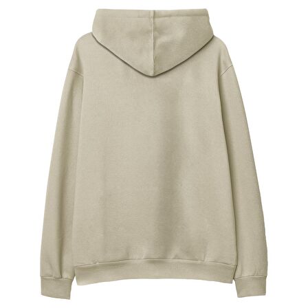 Phoenix  Baskılı Krem Hoodie