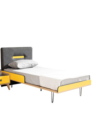 Tarz Genç Odası - 3 Kapaklı Dolap, Karyola, Komodin