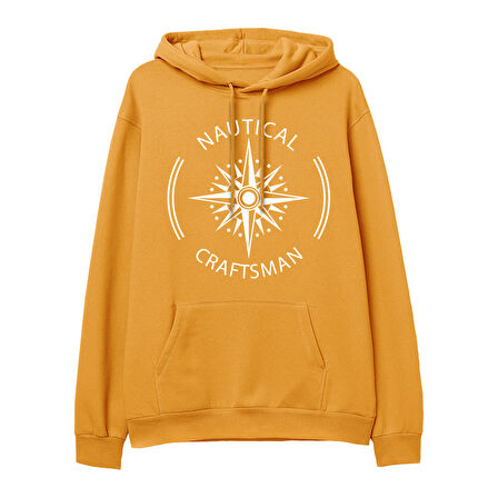 Nautical Craftsman Baskılı Hoodie-Portakal