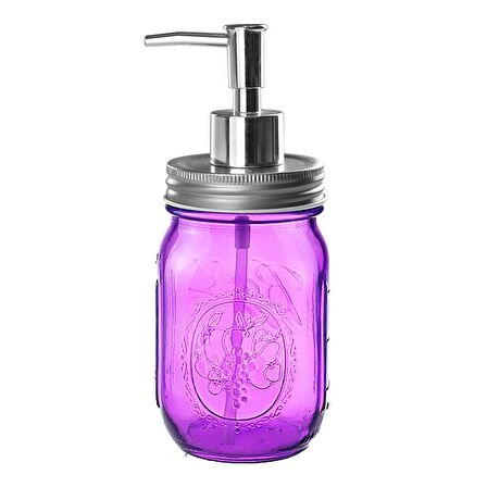 CAM SIVI SABUNLUK,ÇİÇEK DESENLİ PEMBE 8X8X10CM 420ML