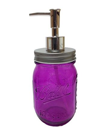 CAM SIVI SABUNLUK,ÇİÇEK DESENLİ PEMBE 8X8X10CM 420ML