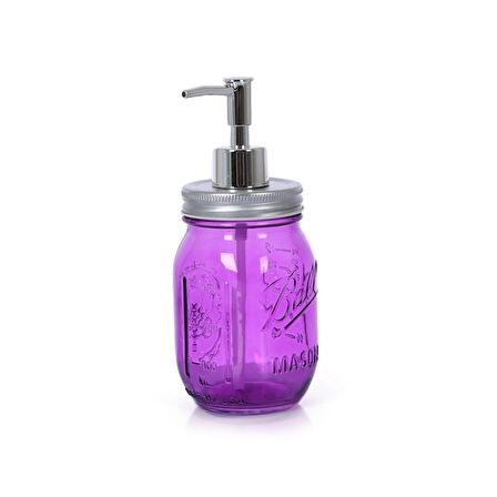 CAM SIVI SABUNLUK,ÇİÇEK DESENLİ PEMBE 8X8X10CM 420ML