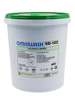 Omniwash SD-102 Limon Kolonyalı Hijyenik Mendil 350 Adet 22983