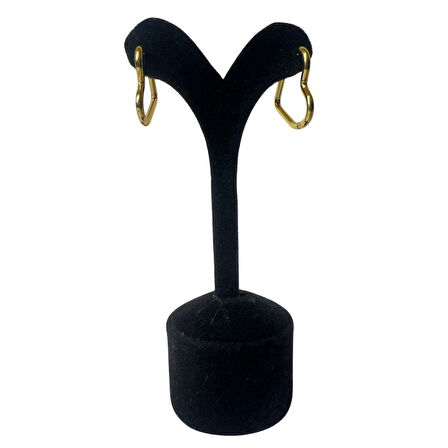 Uretti - Melik 9215 2575 6'lı Gold Renkli Kalpli Küpe 3 Boy 3 Çift Kombin Çoklu Küpe