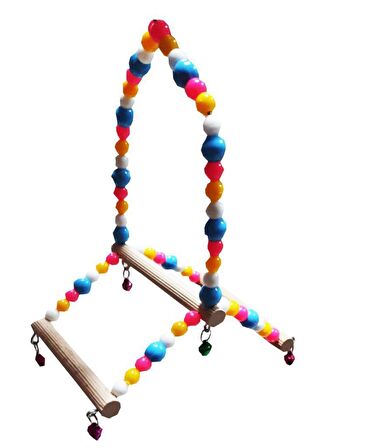 ANS Boncuklu Tünekli Salıncak Kuş Oyuncağı 14-14cm
