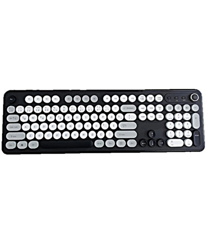  WKB104 Daktilo Tasarımlı Wireless Combo Sessiz 2.4GHz Kablosuz Klavye Türkçe / Ev / Ofis