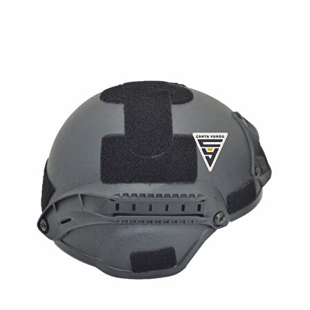 Taktikal Airsoft Paintball Plastik Kask Haki Bandanalı