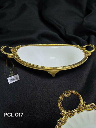Royking Elegance Oval Sunum Tabak Gold 40CM PCL 017