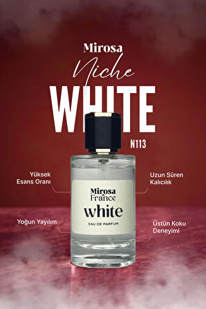 Mirosa de France White Niche Collection Yüksek Kalıcı Kadın Parfum Bright Crystal EDP Premium Kutu 50ml N113