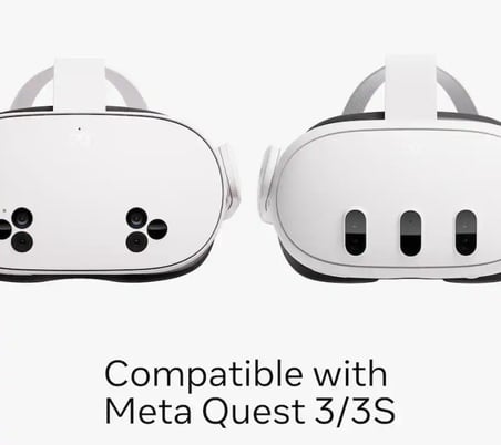 Meta Quest 3 / 3S Uyumlu Kompakt VR Taşıma ve Koruma Çantası (Gri)