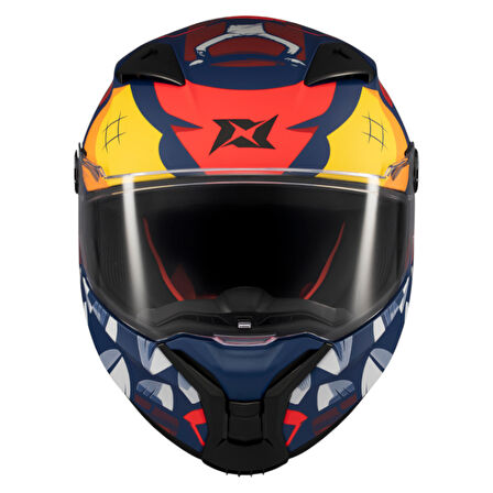 Axxis Kapalı Kask Fenix Angry Face C5 Mat Kırmızı