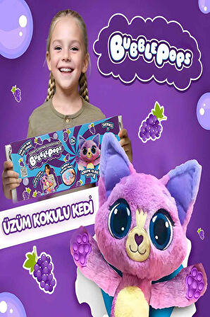Bubble Pops Grape Glee Kitty: Kokusuyla Büyüleyen Şişme Peluş Kedi!