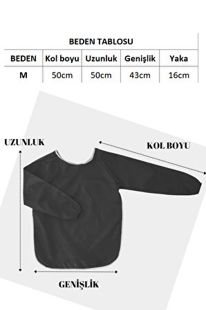 Bej Sıvı Geçirmez Boyama Önlüğü XL Beden 7-9 Yaş
