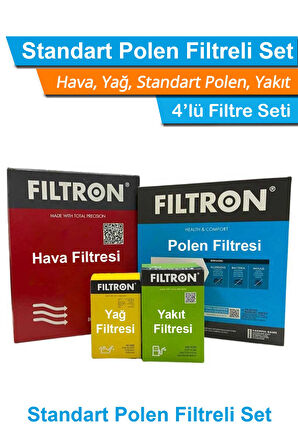 Kia Cerato 1.5 CRDI Dizel Filtron Filtre Bakım Seti 2004-2006 Hava+Yağ+Yakıt+Standart Polen