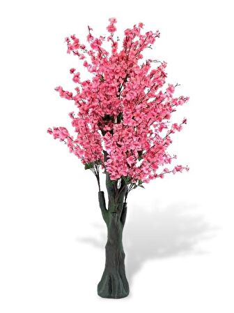 Yapay Ağaç Pembe Japon Kiraz Çiçeği Hazır Gövdeli Bahardalı Ağacı 170 cm Sakura Çiçeği