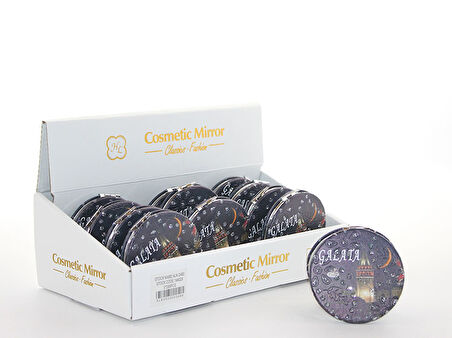 Taşlı İstanbul Tasarımı El Aynası İnce Model 22