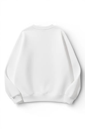 Unisex Yumuşak Dokulu Gerçek Ay Baskılı Tasarım Oversize 3 İplik Bisiklet Yaka Sweatshirt
