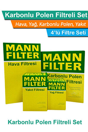 BMW 7 Serisi F01 7.40d 306Hp MANN Filtre Bakım Seti 2009-2012 Hava+Yağ+Yakıt+Karbonlu Polen